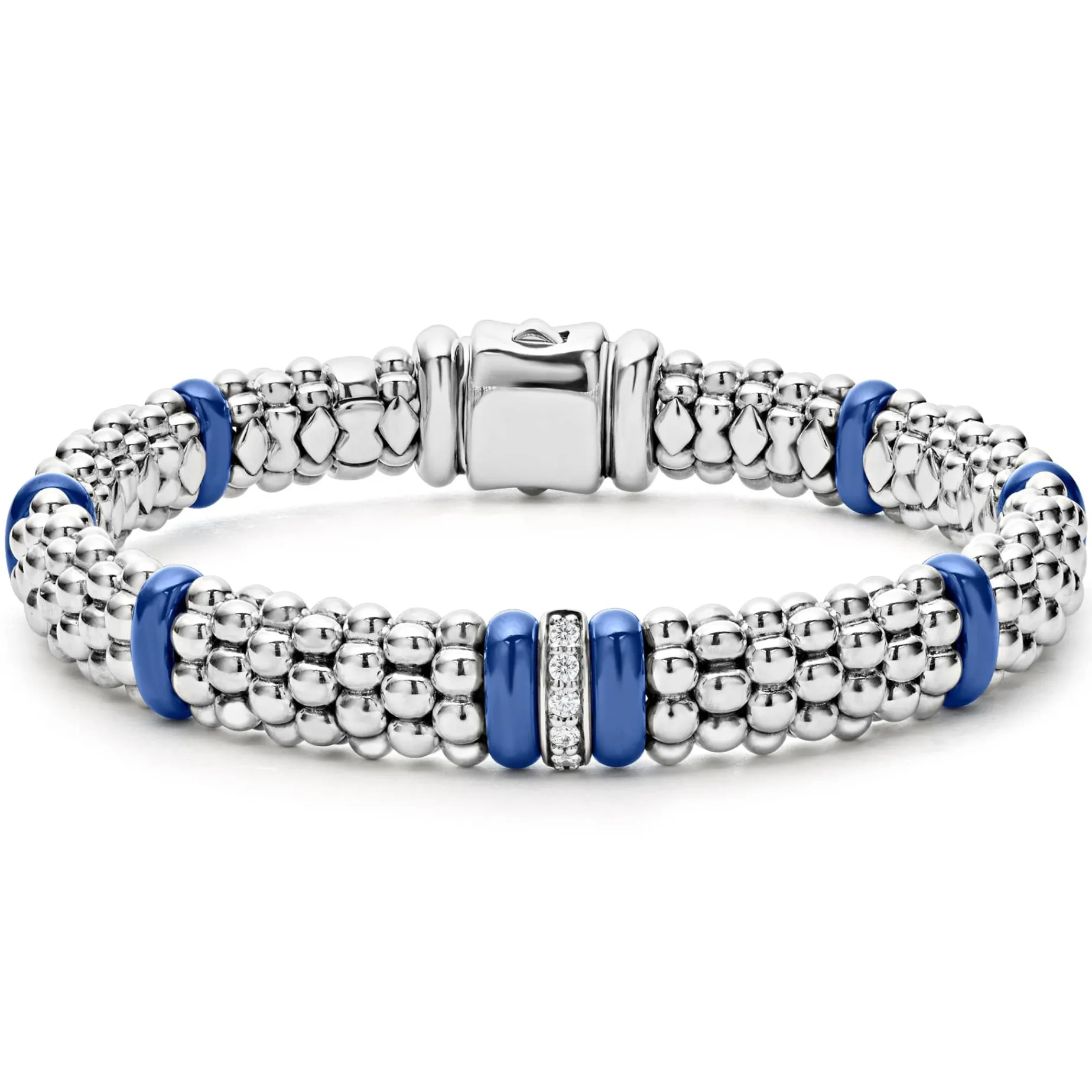Caviar Bracelets<LAGOS Single Station Diamond Caviar Bracelet | 9Mm