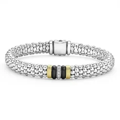Bracelets<LAGOS Single Station Diamond Caviar Bracelet | 9Mm