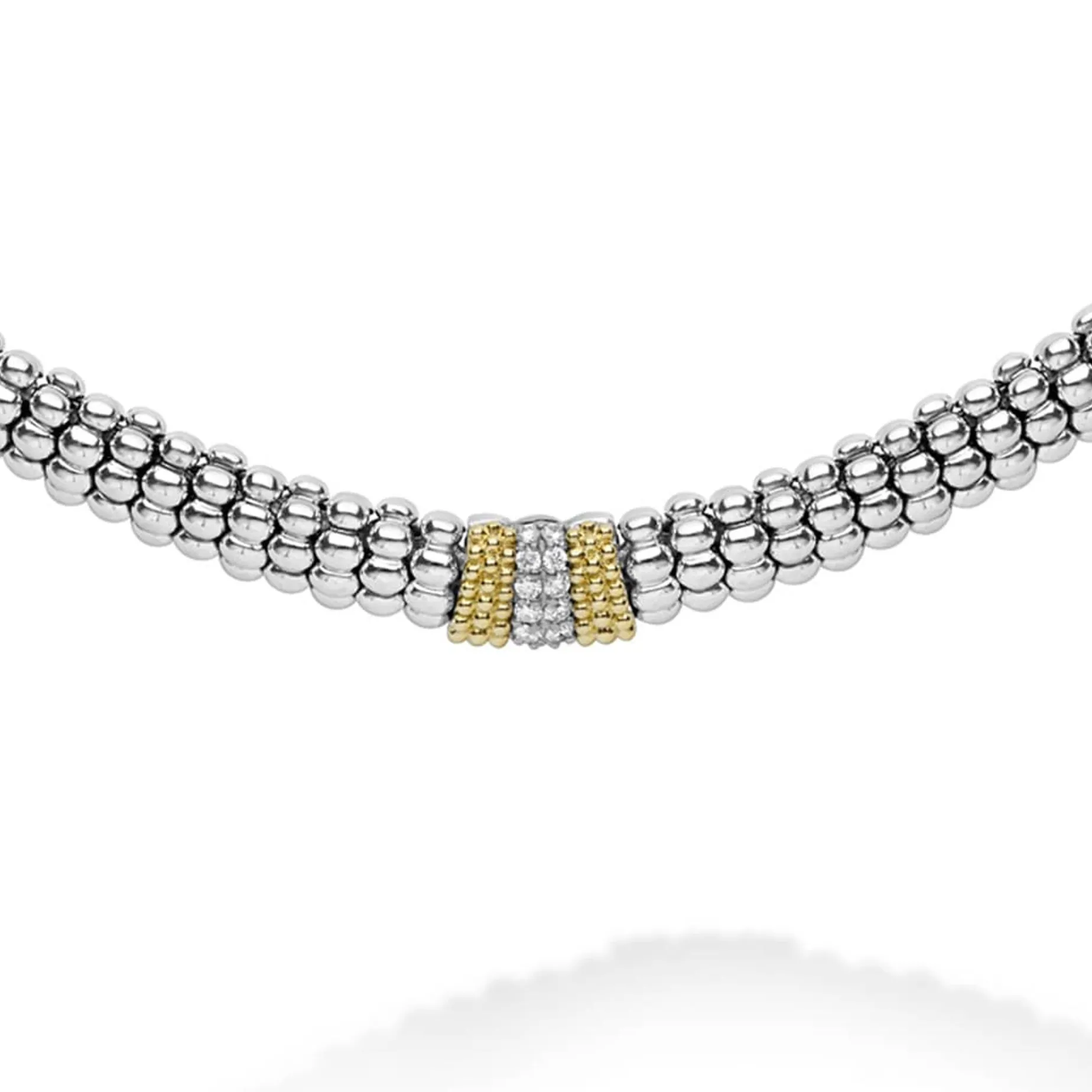 Caviar Necklaces<LAGOS Single Station Diamond Caviar Necklace