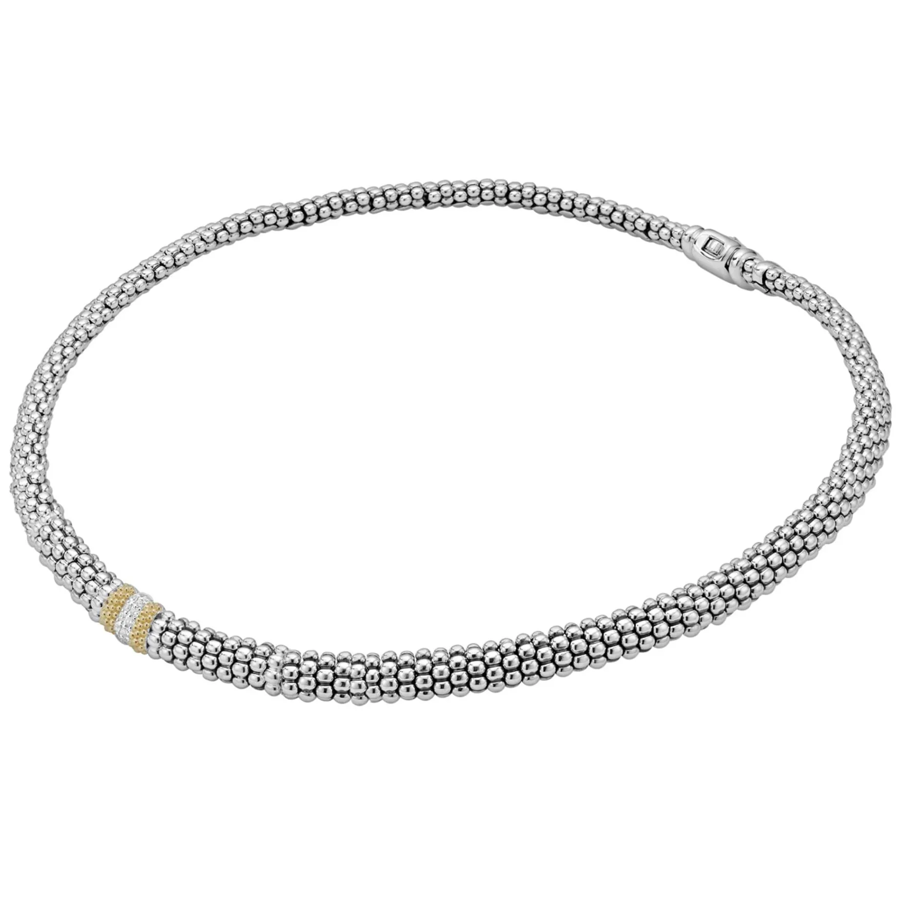 Caviar Necklaces<LAGOS Single Station Diamond Caviar Necklace