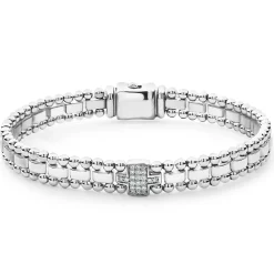 Link Bracelets<LAGOS Single Station Diamond Link Bracelet