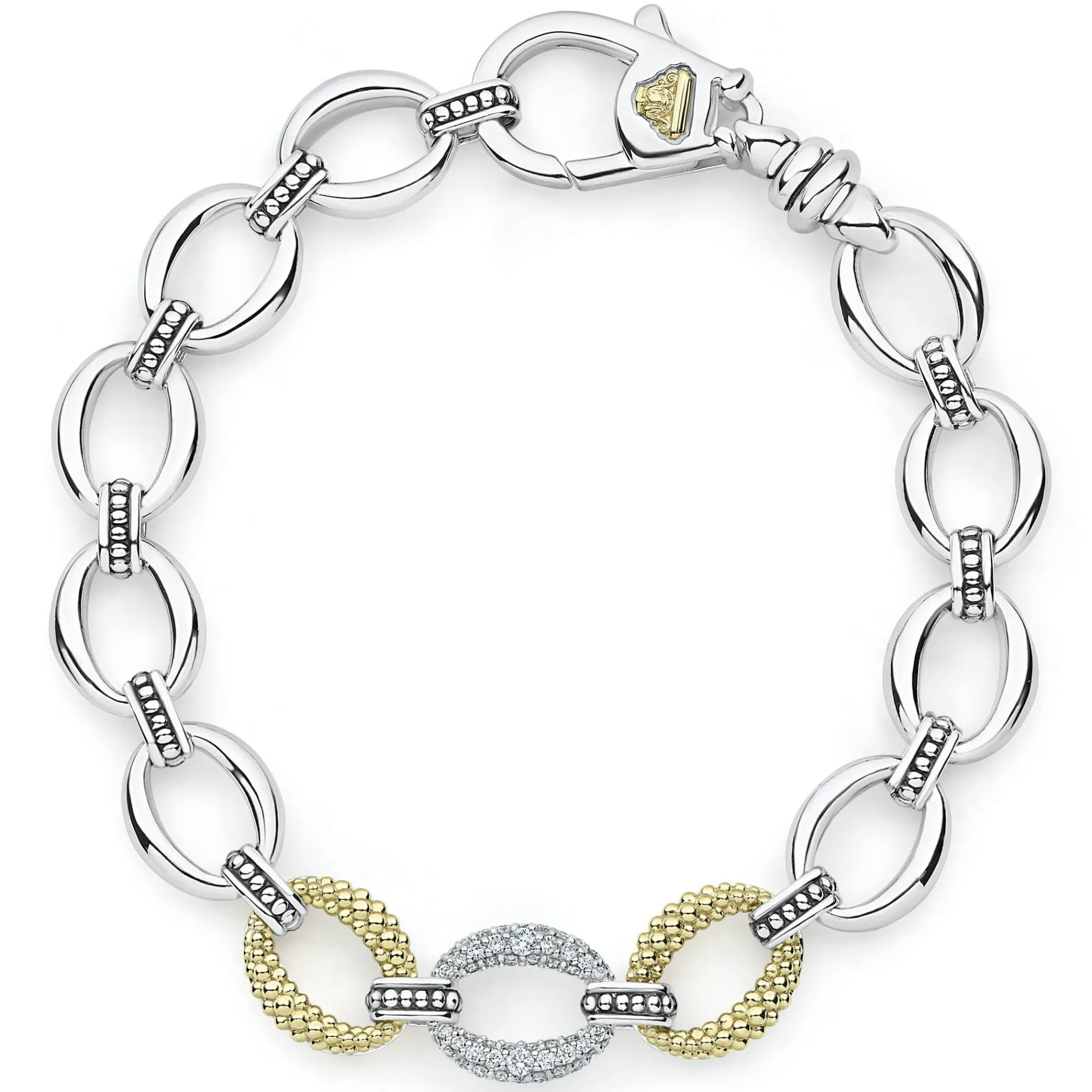 Link Bracelets<LAGOS Single Station Diamond Link Bracelet