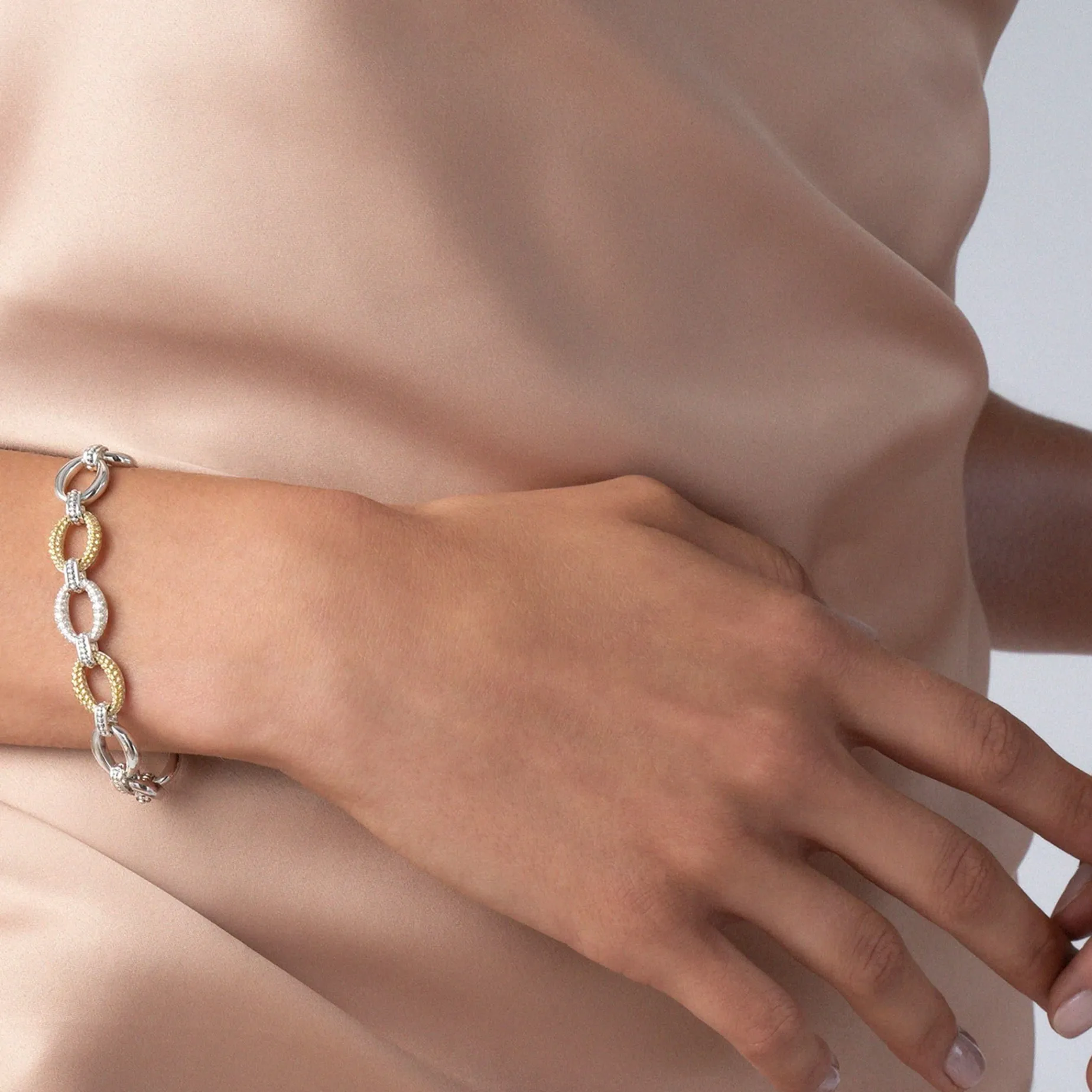 Link Bracelets<LAGOS Single Station Diamond Link Bracelet