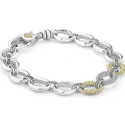 Link Bracelets<LAGOS Single Station Diamond Link Bracelet