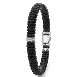 Bracelets<LAGOS Single Station Matte Ceramic Diamond Bracelet | 9Mm