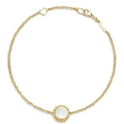 Gold<LAGOS Single Station Round Mother Of Pearl Bracelet