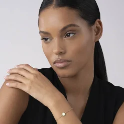 Gold<LAGOS Single Station Round Mother Of Pearl Bracelet