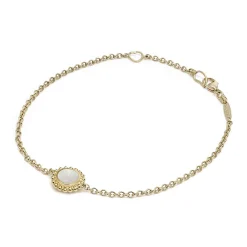 Gold<LAGOS Single Station Round Mother Of Pearl Bracelet