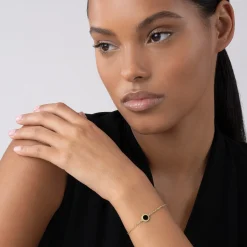 Gemstones<LAGOS Single Station Round Onyx Bracelet