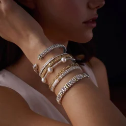 Caviar Bracelets<LAGOS Six Gold Station Caviar Bracelet | 9Mm