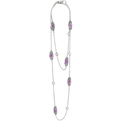 Gemstones<LAGOS Six Station Amethyst Necklace