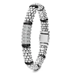 Diamonds<LAGOS Six Station Diamond Caviar Bracelet | 9Mm