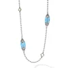 Gemstones<LAGOS Six Station Swiss Blue Topaz Necklace