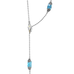 Gemstones<LAGOS Six Station Swiss Blue Topaz Necklace