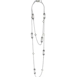 Gemstones<LAGOS Six Station White Topaz Necklace