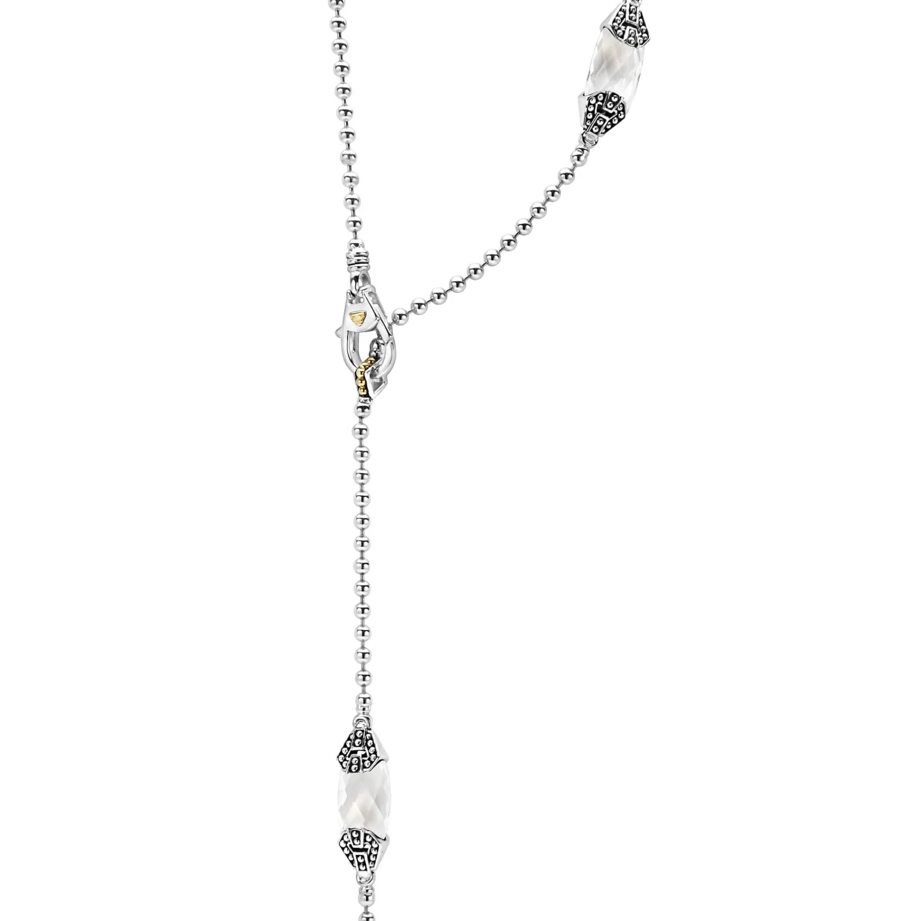 Gemstones<LAGOS Six Station White Topaz Necklace