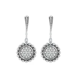 Diamonds<LAGOS Small Caviar Circle Diamond Drop Earrings