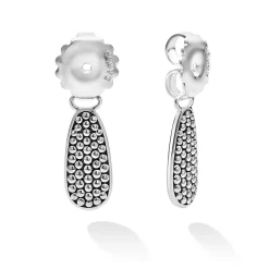 Silver<LAGOS Small Caviar Drop Earring Backs