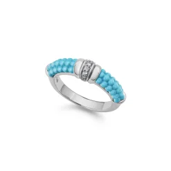 Diamonds<LAGOS Small Ceramic Diamond Stacking Ring
