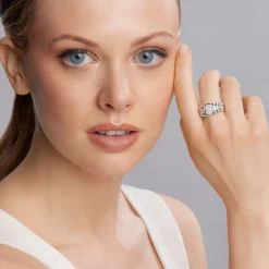 Silver<LAGOS Small Diamond Statement Ring