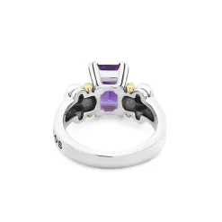 Gemstones<LAGOS Small Emerald-Cut Amethyst Ring