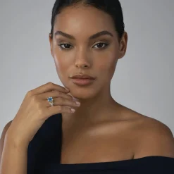 Gemstones<LAGOS Small Emerald-Cut Swiss Blue Topaz Ring