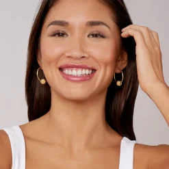 Hoop Earrings<LAGOS Small 18K Gold Caviar Ball Hoop Earrings