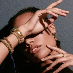 Hoop Earrings<LAGOS Small 18K Gold Caviar Ball Hoop Earrings