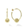 Gold<LAGOS Small 18K Gold Caviar Ball Hoop Earrings