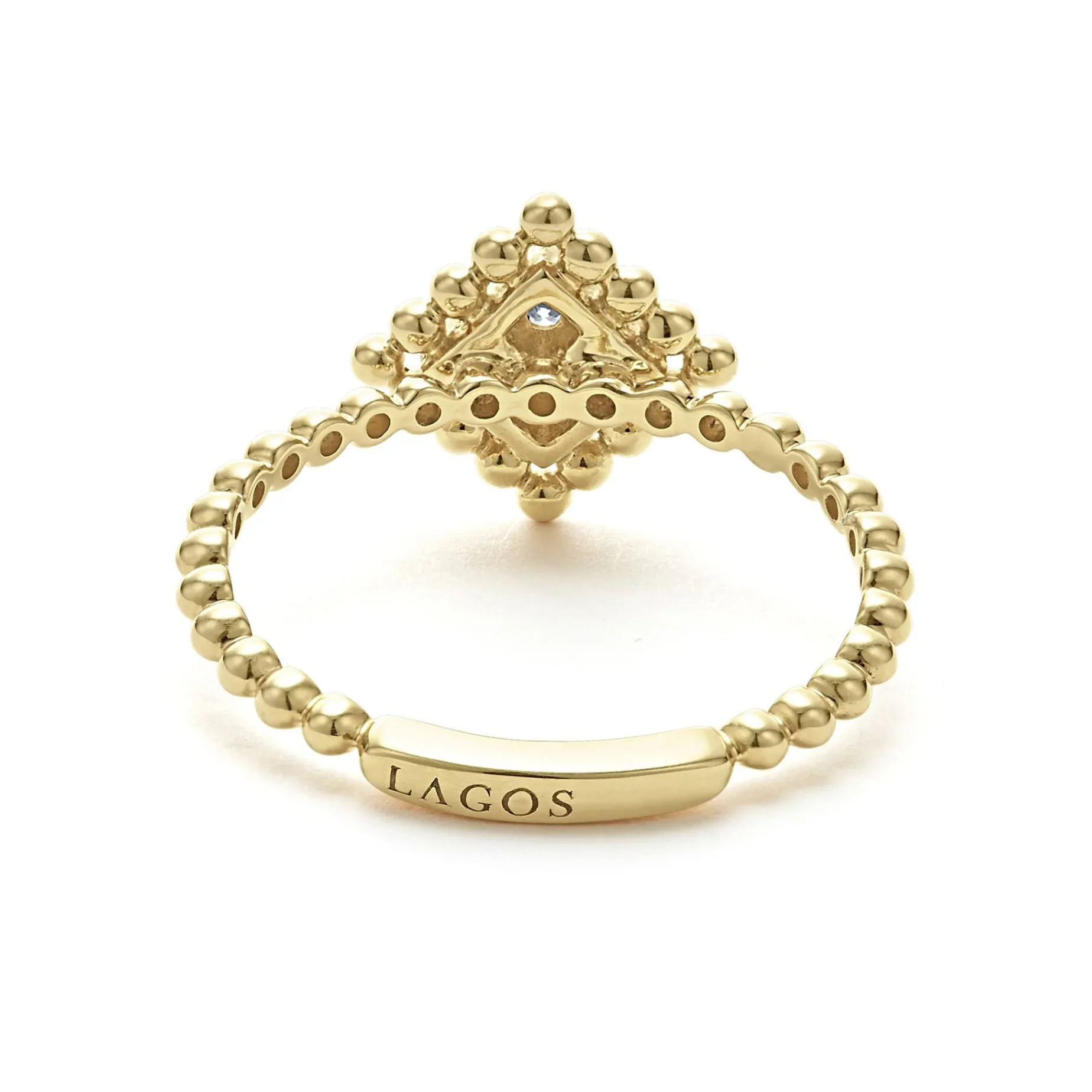 Gold<LAGOS Small 18K Gold Diamond Ring