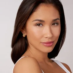 Gold<LAGOS Small 18K Gold Omega Clip Earrings