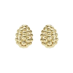 Gold<LAGOS Small 18K Gold Omega Clip Earrings