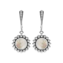 Drop Earrings<LAGOS Small Mother Of Pearl Circle Drop Earrings