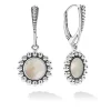 Caviar Earrings<LAGOS Small Mother Of Pearl Circle Drop Earrings