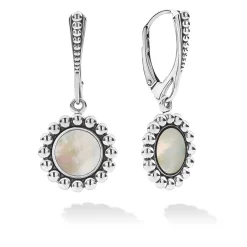 Pearl<LAGOS Small Mother Of Pearl Circle Drop Earrings