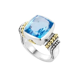 Gemstones<LAGOS Small Swiss Blue Topaz Statement Ring