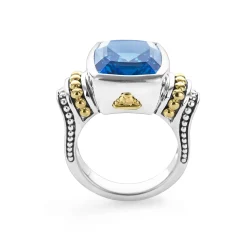 Gemstones<LAGOS Small Swiss Blue Topaz Statement Ring