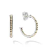 Caviar Earrings<LAGOS Small Two-Tone Hoop Earrings