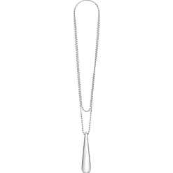 Silver<LAGOS Smooth Drop Pendant Necklace