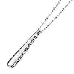 Silver<LAGOS Smooth Drop Pendant Necklace