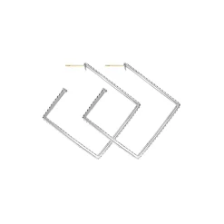 Hoop Earrings<LAGOS Square Caviar Hoop Earrings