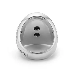 Rings<LAGOS Statement Black Agate Oval Band Ring