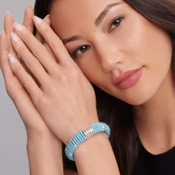 Silver<LAGOS Statement Ceramic Beaded Bracelet | 15Mm