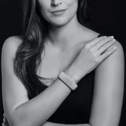 Silver<LAGOS Statement Ceramic Caviar Bracelet | 23Mm