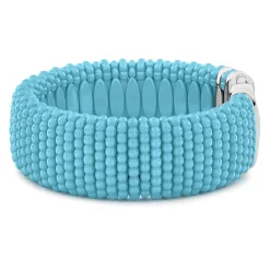 Silver<LAGOS Statement Ceramic Caviar Bracelet | 23Mm
