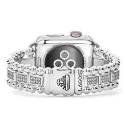 Silver<LAGOS Sterling Silver Full Diamond Watch Bracelet-38-45Mm