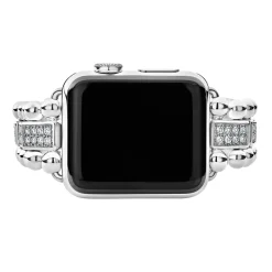 Silver<LAGOS Sterling Silver Full Diamond Watch Bracelet-38-45Mm