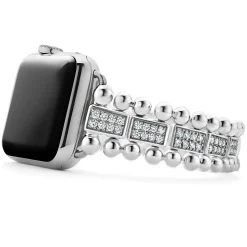 Diamonds<LAGOS Sterling Silver Full Diamond Watch Bracelet-38-45Mm