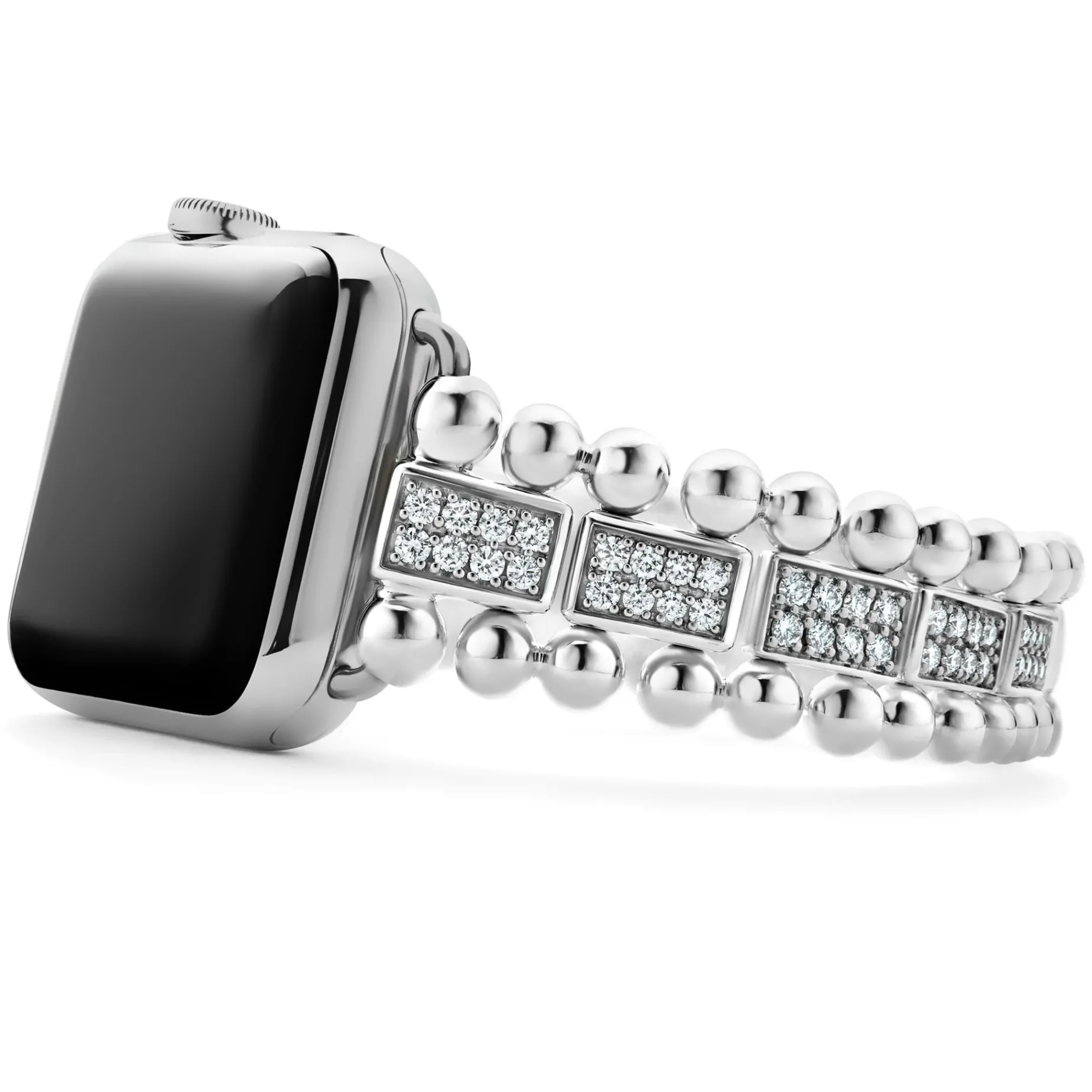 Diamonds<LAGOS Sterling Silver Full Diamond Watch Bracelet-38-45Mm