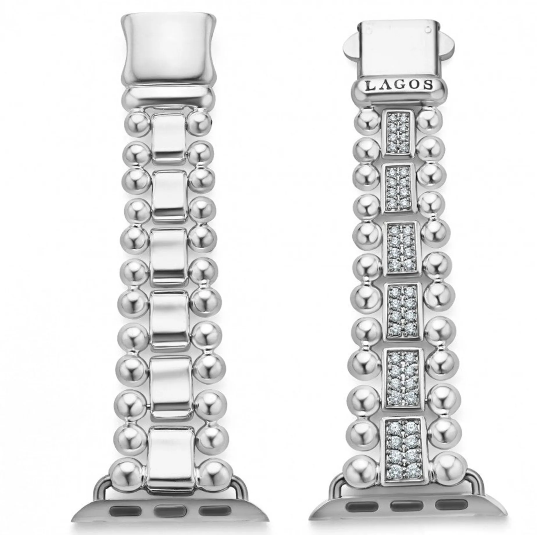 Diamonds<LAGOS Sterling Silver Full Diamond Watch Bracelet-38-45Mm